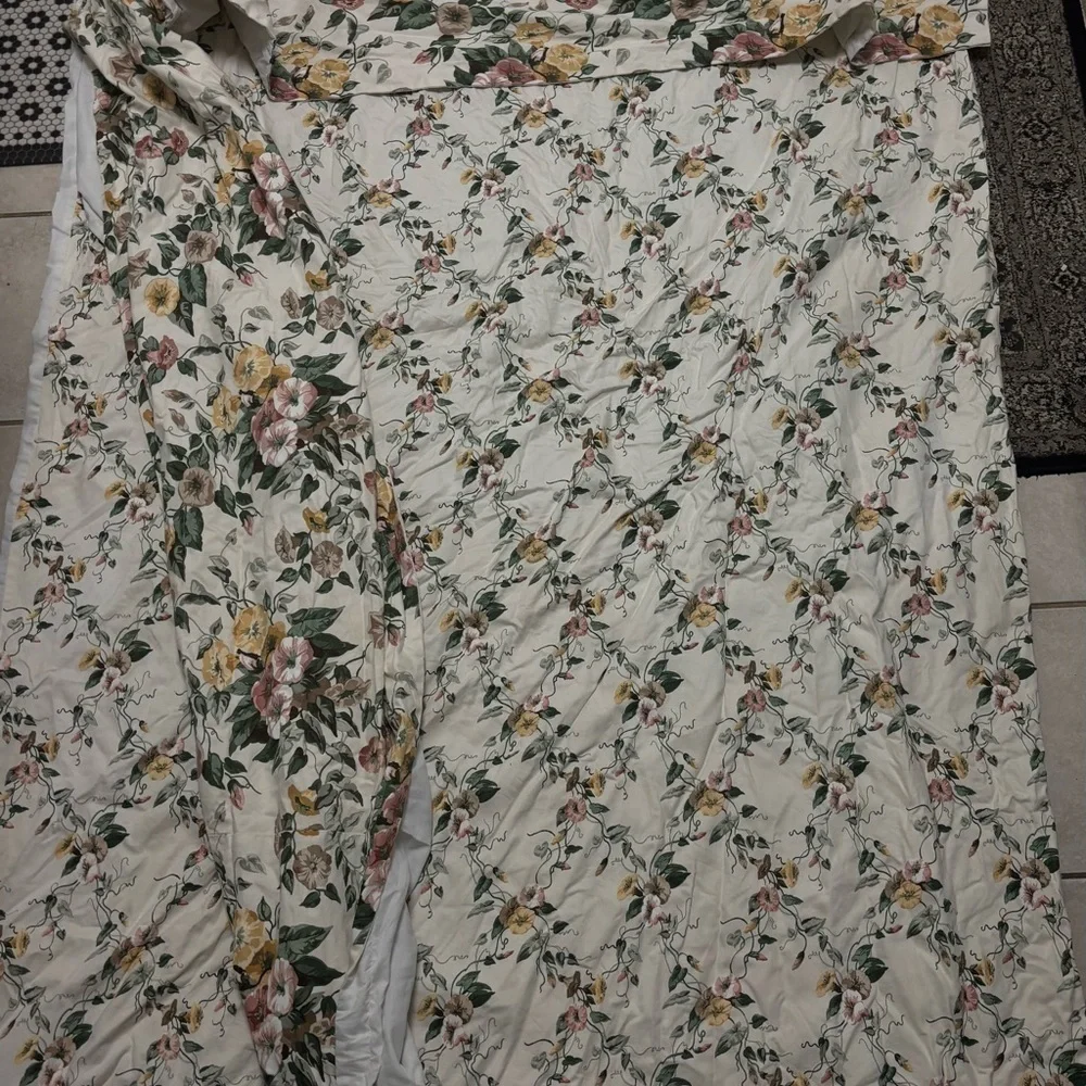 Floral curtains